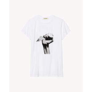 Nili Lotan 'Lana Hope' White Short Sleeve Tee Size M
